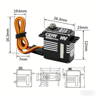 Moteur sans balais à couple élevé GDW DS290MG 4,8 kg, servo à plateau oscillant, accessoire de direction en métal pour pièces d'avion RC hélicoptère 450
