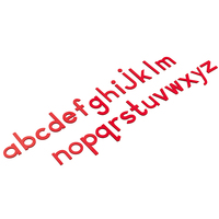 Jouet en bois Montessori Montessori, petite taille rouge, initiale de l'alphabet, jeu éducatif préscolaire pour enfants, 1 pièce (LA021)
