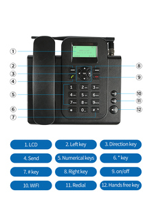 OEM/ODM 2G/3G/4G GSM LTE Écran WiFi Point d'accès FWP Carte SIM PSTN <span class=keywords><strong>Téléphone</strong></span> <span class=keywords><strong>fixe</strong></span> sans fil VoLTE - Product Image 5