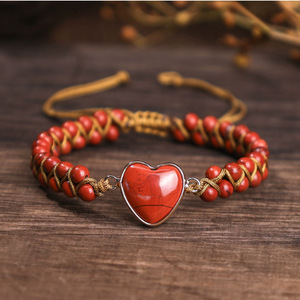 Pulsera de Macramé con Cristales Curativos Rectangulares, Doble Capa, Hecha a Mano con Piedras Preciosas de Amatista y Cuarzo Rosa, para Yoga, para Mujer - Product Image 4