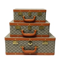 Boîte de rangement imprimée de style européen de luxe, portable, pour dressing, voyage, décoration intérieure, pour femmes