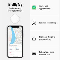 Traqueur Anti-Perte Mini Certifié MFi, Appareil de Localisation Bluetooth Compatible iOS et Google, avec Fonctionnalité « Localiser Mon Hub », Porte-Clés GPS pour AirTag iTag