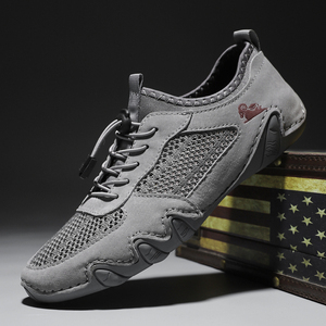 Chaussures <span class=keywords><strong>de</strong></span> sport décontractées pour hommes, chaussures pour hommes en maille <span class=keywords><strong>de</strong></span> cuir cousues <span class=keywords><strong>de</strong></span> grande taille - Product Image 5