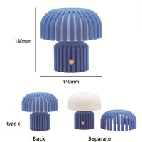 Lampe de chevet ovale plissée imprimée en 3D rechargeable, design ferme, à commande tactile, LED dimmable, lampe de nuit premium pour fille