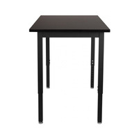 Table d'appoint en acier et bois pour laboratoire / Banc d'appoint / Banc mural