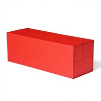 Boîte Calendrier de l'Avent en Carton Rouge 24 Jours Auto-Assemblable Réutilisable avec Tiroirs pour Cadeaux et Loisirs Créatifs