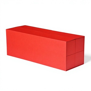 Caja de Calendario de Adviento de Cartón Rojo Cuadrado, 24 Días, Autoensamblable, Reutilizable, Caja de Regalo con Cajones para Almacenamiento y Manualidades - Product Image 2