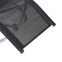 Fauteuil à bascule zéro gravité avec structure métallique pliable, durable, écologique, pour extérieur, avec appui-tête amovible