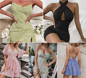 Liquidation Nouvelle Vente en Gros Robe en Coton Couleurs et Tailles Assorties Adulte Homme Femme Manches Courtes Approvisionnement Direct Usine - Product Image 3