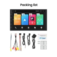 Autoradio Voiture Stéréo Vidéo 2 Din 7 Pouces Écran Tactile Complet avec Bluetooth FM Mirror Link IOS/Android Lecteur MP5