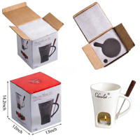 Vente en gros d'usine : Ensemble de tasses à fondue en céramique pour chocolat et café, avec logo personnalisé et fourchettes, coffret cadeau
