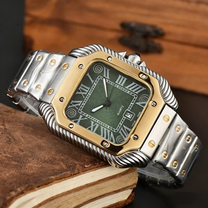 <span class=keywords><strong>Orologi</strong></span> al Quarzo Quadrati di Alta Qualità all'Ingrosso, <span class=keywords><strong>Orologi</strong></span> <span class=keywords><strong>da</strong></span> <span class=keywords><strong>Uomo</strong></span> in Acciaio Inossidabile con 3 Lancette e Calendario, Ideali come Regalo - Product Image 3