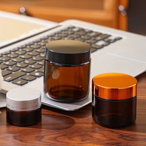 Wholesale Eco-friendly <b>Glass</b> Jars 5g-200g Screw Cap <b>Containers</b> for Face & Body Lotion - Product Image 6