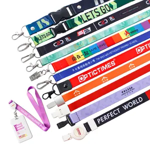 Custom New Arrival Poliéster Lanyard Chaveiro Transporte Rápido Moda Esportes Marca Lanyard