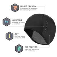 Gorro de deporte de invierno al aire libre personalizado, gorro térmico a prueba de viento con orejeras, forro de casco elástico suave, gorro de ciclismo