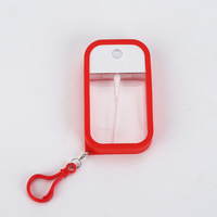 En stock – Flacon pulvérisateur format carte de crédit 38 ml avec manchon en silicone, rechargeable, vaporisateur de poche à fine brume, bouteille d'eau portable
