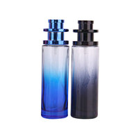 Venta superior 40ml Botella de perfume de vidrio grueso gradualmente colorida Cosméticos embotellados por separado Prensa vacía para uso de rímel