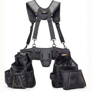 Ceinture à outils robuste BSCI avec réglage de la sangle, grande pochette pour outils de construction, porte-marteau pour charpentiers - Product Image 6