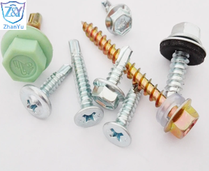 Peinture de couleur en aérosol, tête hexagonale en zinc avec rondelles en caoutchouc, <span class=keywords><strong>vis</strong></span> auto-perforantes, <span class=keywords><strong>vis</strong></span> de toiture, <span class=keywords><strong>vis</strong></span> tournilo parafuso - Product Image 4