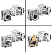 Moteur à engrenages à vis sans fin triphasé AC, rapport de réduction 20:1, 1,1 kW, boîtier en fonte, étanche IP54, certifié CE, ligne de production