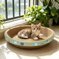 Bac à litière pour chat en papier épais, résistant à l'usure, sans peluches, pliable, moderne et luxueux, jouet pour chat, griffoir amusant