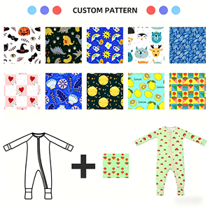 Combinaisons à manches longues en fibre de bambou personnalisées de haute qualité pour bébé, pyjama une pièce Zippy - Product Image 4
