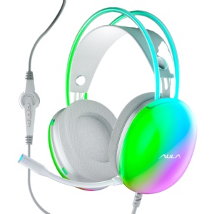 Casque filaire RGB Bass 50 mm AULA S505 avec suppression du bruit, casque de jeu lumineux pour ordinateur, casque de jeu à diodes électroluminescentes - Product Image 1