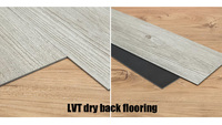 Revêtement de sol en vinyle PVC stratifié d'intérieur anti-rayures grain de bois durable Carreau de vinyle LVT