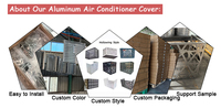 Cache-climatiseur en aluminium thermolaqué sur mesure OEM, facile à installer, pour projets de climatisation extérieure de bâtiments