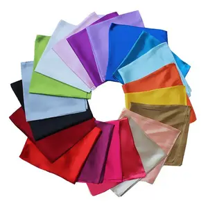 Fashion Satin Silk Bandana Solid Color NeckerChief Bandana Small Square Kerchief