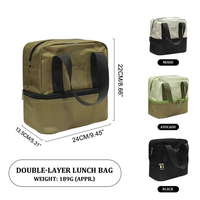 Sac isotherme en toile Offre Spéciale à double couche pour garder au chaud et au froid à l'intérieur d'une feuille d'aluminium avec poignée