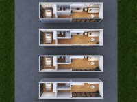 Maisons mobiles préfabriquées modernes, cabines d'activités, bureaux d'hôtel de luxe, cabines insonorisées, personnalisation extérieure