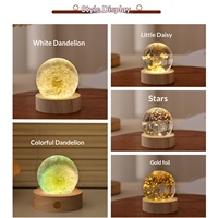 Lampe LED moderne en forme d'explosion de bombe atomique 3D, alimentée par USB, pour la décoration de la chambre à coucher, cadeau, résine époxy, lumière blanche chaude, veilleuse