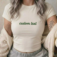T-shirt femme uni, coupe ajustée, manches courtes, extensible, basique, décontracté, 100% coton, t-shirt court pour femme