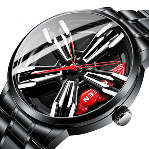 Nouvelle montre de course pour homme 2025, style rétro, acier inoxydable, cadran en forme de roue de voiture, tendance, étanche, Relogio Masculino, mouvement <span class=keywords><strong>à</strong></span> <span class=keywords><strong>quartz</strong></span> - Product Image 1