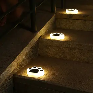 Outdoor Solar Gazon Licht Voor Binnenplaatsverlichting Tuin Led Landschap Verlichting Schattige Beer Paw Solar Sensor Lamp