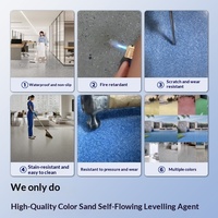 Peinture de sol autolissante époxy à sable coloré, comparable au marbre, pour rénovation de carrelage liquide, anti-usure, spécialisée pour sols en ciment, application au pinceau