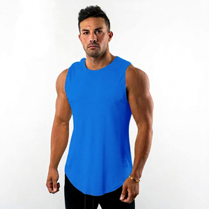 Débardeur Homme Décontracté Respirant Séchage Rapide Coton Écologique Spandex Vente en Gros Athlétique Sans Manches Fitness Entraînement - Product Image 1