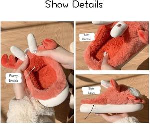 Zapatilla de casa para <span class=keywords><strong>mujer</strong></span>, zapatilla de juguete de felpa, zapatos de otoño e invierno, zapatillas de cangrejo, chinelo para el hogar - Product Image 5