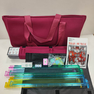 Jeu de Mahjong américain avec sac de transport souple, 166 tuiles complètes, avec supports, dés, jetons et <span class=keywords><strong>livre</strong></span> d'instructions, pour les voyages, la maison et les fêtes - Product Image 5
