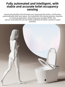 WC intelligent de haute qualité à prix abordable pour hôtel et maison, avec télécommande, ouverture automatique, chasse d'eau par capteur, toilette monobloc - Product Image 3