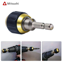Mandrin de perceuse électrique Mitsushi 1/4 pouce à queue hexagonale sans clé Vertex avec adaptateur