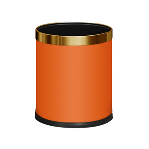 Gud Ku Hao Waste Bin 10L Cylindrical Orange Open Indoor Use Modern Minimalist Style - Product Image 4