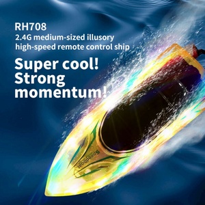 Bateau télécommandé SJY-S13 2.4G, bateau rapide à grande vitesse 20KM/H, lumière colorée, jouet pour enfants, bateau ferry - Product Image 2