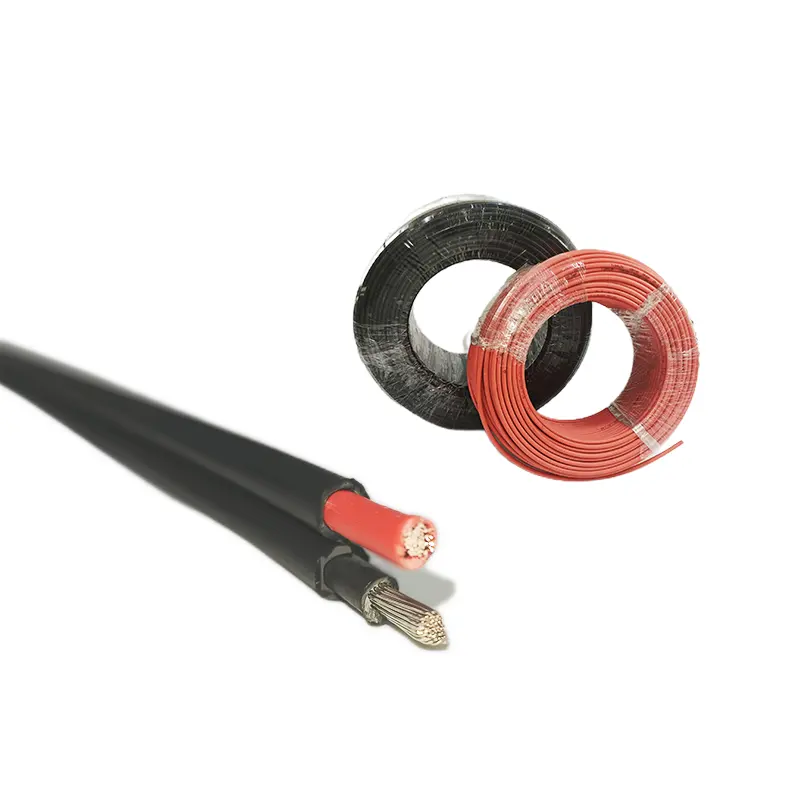 High Quality Pv Dc Solar Cable Twin Core 2.5mm 4mm 6mm 10mm Solar Battery Cables