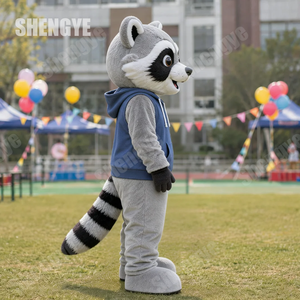 Costume de <span class=keywords><strong>mascotte</strong></span> de raton laveur personnalisé Shengye 1,7/2M, tenue de dessin animé en fourrure pour les sports de plein air, l'école, les fêtes de carnaval et le cosplay - Product Image 2