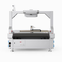 Machine de découpe de cuir automatique efficace à couteau chaud et à couteau oscillant avec PLC Ruida, projecteur de pompe et table à vide