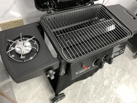 Barbecue de jardin à gaz professionnel de bonne qualité durable en usine avec brûleurs latéraux
