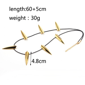 Collar de pantera negra para hombre, <span class=keywords><strong>Wakanda</strong></span> King T'Challa, con puntas de SIETE DIENTES, novedad - Product Image 3