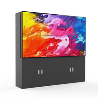 Écran vidéo mural LED sans couture de 55 pouces 3x3 4x4 combinable librement, 1,8 mm 3,5 mm, pour centre commercial, non tactile